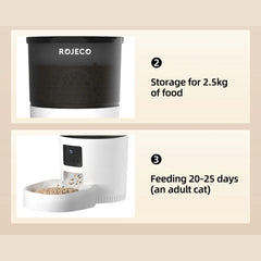 Smart 3L Automatic Pet, Cat & Dog Feeder with Camera & App Control