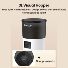 Smart 3L Automatic Pet, Cat & Dog Feeder with Camera & App Control