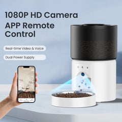 Smart Automatic Pet, Cat & Dog Feeder with Camera & App Control