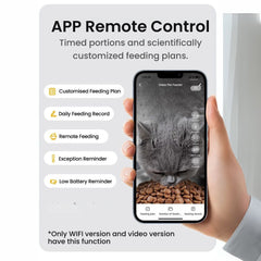 Smart Automatic Pet, Cat & Dog Feeder with Camera & App Control