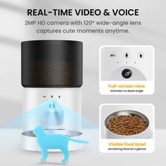 Smart Automatic Pet, Cat & Dog Feeder with Camera & App Control