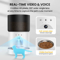 Smart Automatic Pet, Cat & Dog Feeder with Camera & App Control
