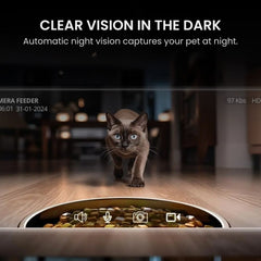 Smart Automatic Pet, Cat & Dog Feeder with Camera & Wi-Fi Control