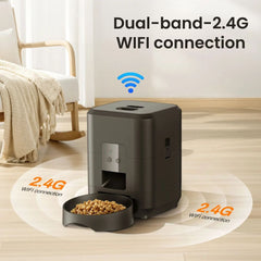 Smart Automatic Pet, Cat & Dog Feeder with WiFi & Voice Control