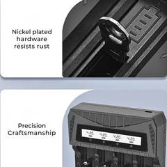Universal LCD Smart Battery Charger – USB-C Fast Charge