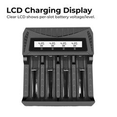 Universal LCD Smart Battery Charger – USB-C Fast Charge