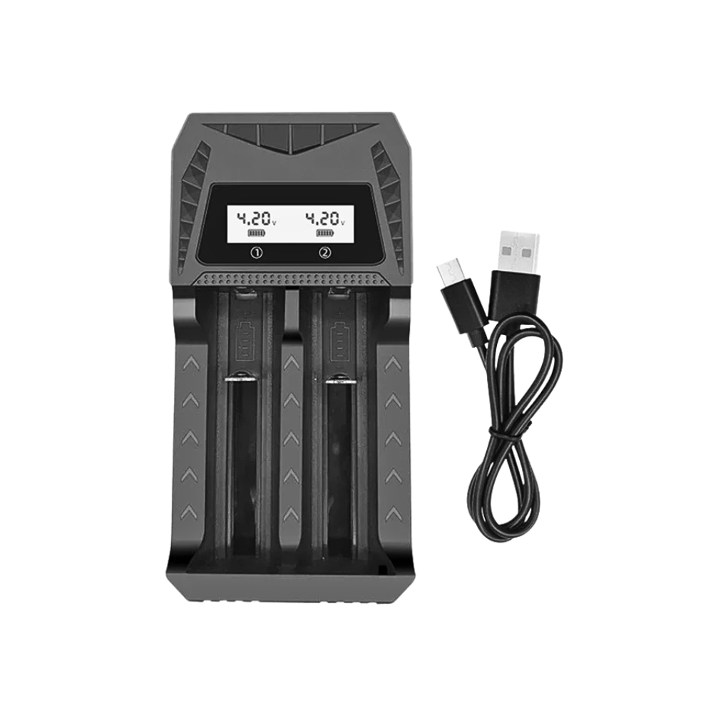 Universal LCD Smart Battery Charger – USB-C Fast Charge