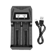 Universal LCD Smart Battery Charger – USB-C Fast Charge