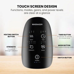 Smart Electric Wrist & Hand Massager with Heat Therapy - touch screen
