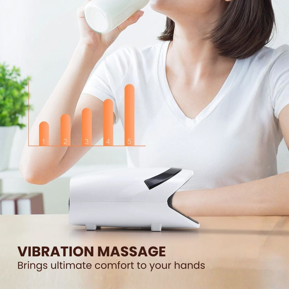 Smart Electric Wrist & Hand Massager with Heat Therapy - vibration massage