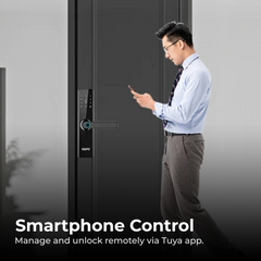 Smart Fingerprint Door Lock with Tuya App & Keypad