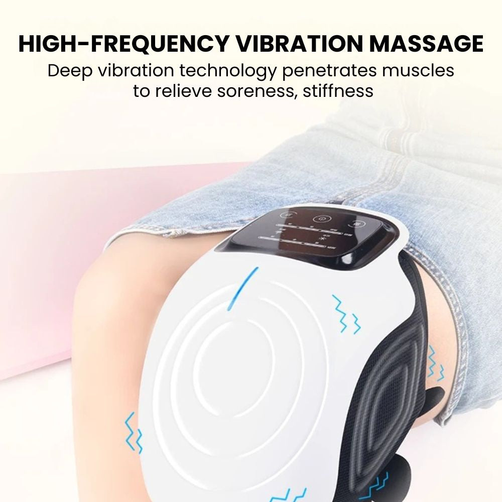 Smart Heated Knee Massager with Vibration & LED Therapy - vibrating massage