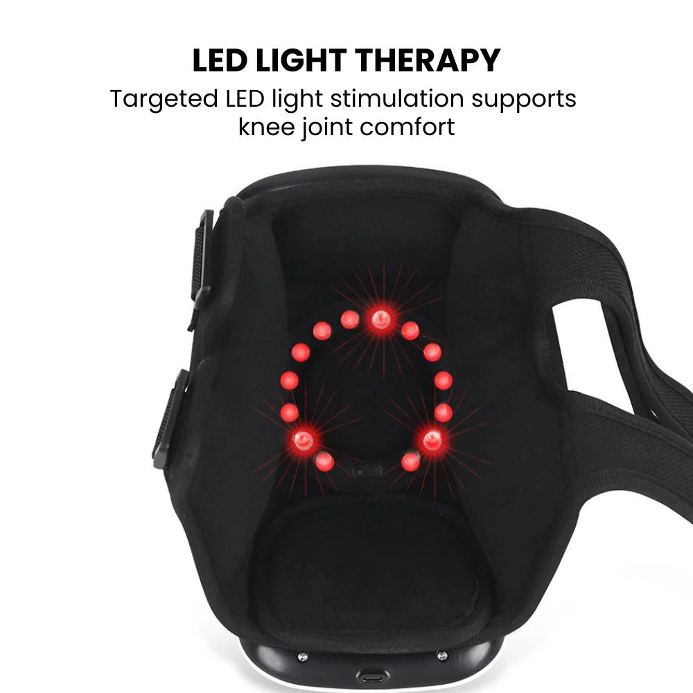 Smart Heated Knee Massager with Vibration & LED Therapy - light therapy