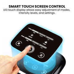Smart Heated Knee Massager with Vibration & LED Therapy - touch screen