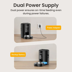 Smart Pet Feeder 2L Wi-Fi with App, Dual Power & Timer