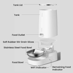 Smart WiFi Automatic Pet, Cat & Dog Feeder with App Control
