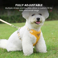 Soft Breathable Pet Harness & Leash — Small Dogs & Cats