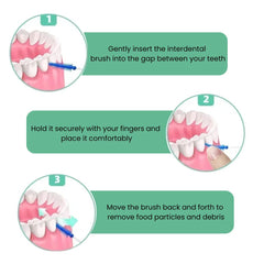 Soft Silicone Interdental Brushes for Braces Care 120pcs