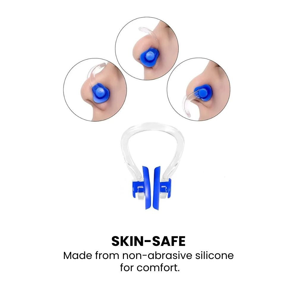 Soft Silicone Swim Nose Clip — Comfortable, Leak-Free - skin safe