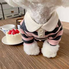 Cozy Knit Dog Sweater with Bow — Small Pet Hoodie