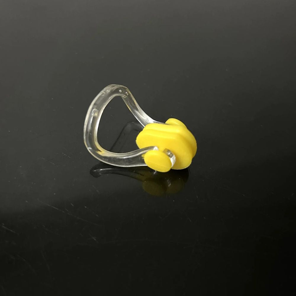 Soft Silicone Swim Nose Clip — Comfortable, Leak-Free - yellow