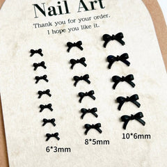 Solid Color 3D Bows for Nails – 100Pcs Resin Nail Charms