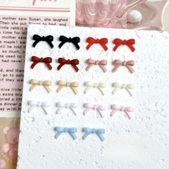 Solid Color 3D Bows for Nails – 100Pcs Resin Nail Charms