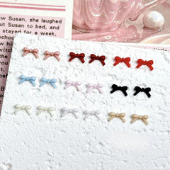Solid Color 3D Bows for Nails – 100Pcs Resin Nail Charms