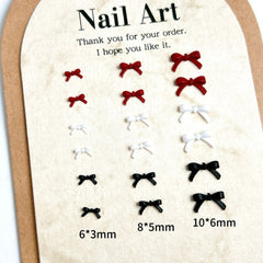 Solid Color 3D Bows for Nails – 100Pcs Resin Nail Charms