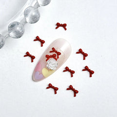 Solid Color 3D Bows for Nails – 100Pcs Resin Nail Charms