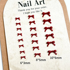 Solid Color 3D Bows for Nails – 100Pcs Resin Nail Charms
