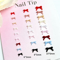 Solid Color 3D Bows for Nails – 100Pcs Resin Nail Charms