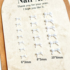 Solid Color 3D Bows for Nails – 100Pcs Resin Nail Charms