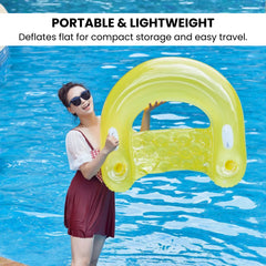 Sparkle Donut Pool Float — Inflatable Swim Ring lightweight