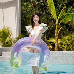 Sparkle Donut Pool Float — Inflatable Swim Ring