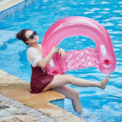 Sparkle Donut Pool Float — Inflatable Swim Ring pink