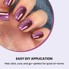 Sparkly Gradient Aurora Gel Nail Strips – UV/LED Compatible
