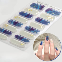 Sparkly Gradient Aurora Gel Nail Strips – UV/LED Compatible