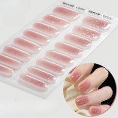 Sparkly Gradient Aurora Gel Nail Strips – UV/LED Compatible