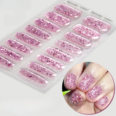 Sparkly Gradient Aurora Gel Nail Strips – UV/LED Compatible