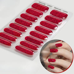 Sparkly Gradient Aurora Gel Nail Strips – UV/LED Compatible