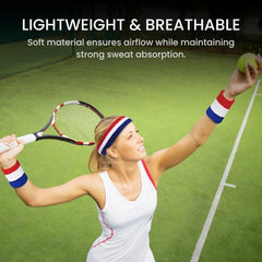 Sports Sweatband & Wristband Set – Cotton Comfort