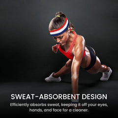 Sports Sweatband & Wristband Set – Cotton Comfort