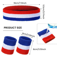 Sports Sweatband & Wristband Set – Cotton Comfort