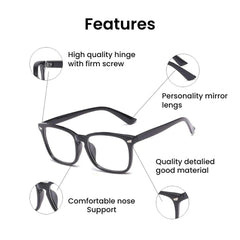 Square Blue Light Blocking Glasses for Gaming & Computer Use