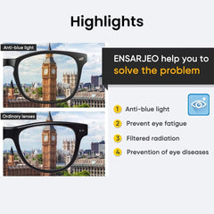 Square Blue Light Blocking Glasses for Gaming & Computer Use
