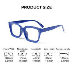 Square Reading Glasses for Unisex HD Large Frame