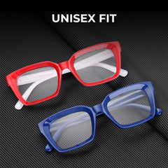Square Reading Glasses for Unisex HD Large Frame