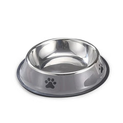 Stainless Paw Pet Bowl — Non-Slip Dog & Cat Bowl