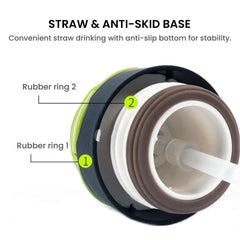 Stainless Steel Vacuum Bicycle Water Bottle with Straw